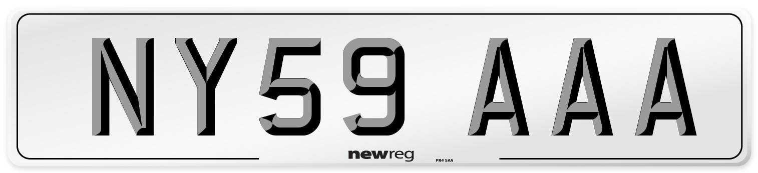 NY59 AAA Number Plate from New Reg